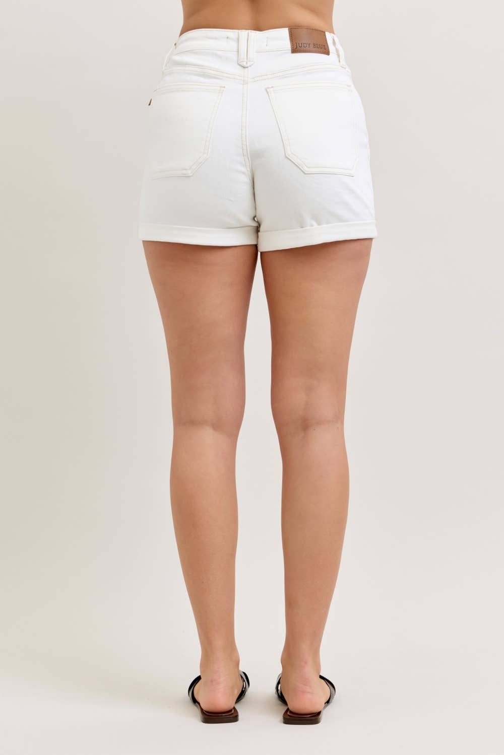 JUDY BLUE High Waisted Aurora Weekender Short Double Rolled Cuff