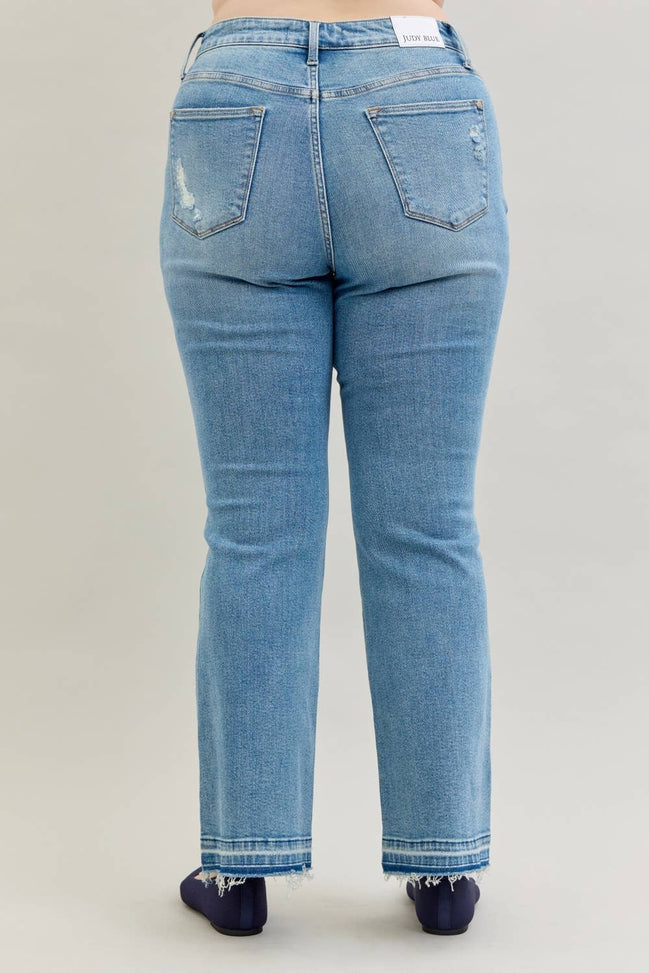 JUDY BLUE Mid Rise Destroy & Released Hem Bootcut