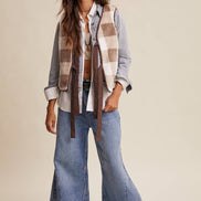 Reversible Tie-Front Fuzzy Vest