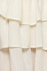 Smocked Waist Ruffle Tiered Mini Dress - FD1092
