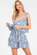 Load image into Gallery viewer, Sleeveless Flowy Tank with Wide Leg Short Romper - NJU60424D
