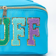 Blue stuff women makeup bag