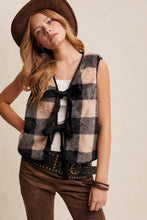 Load image into Gallery viewer, Reversible Tie-Front Fuzzy Vest
