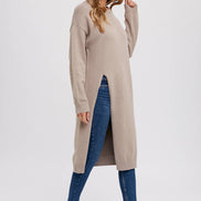 HIGH SLIT LONGLINE PULLOVER