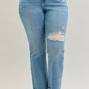JUDY BLUE Mid Rise Destroy & Released Hem Bootcut