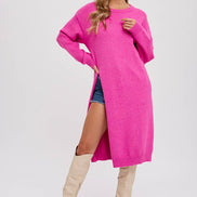 HIGH SLIT LONGLINE PULLOVER