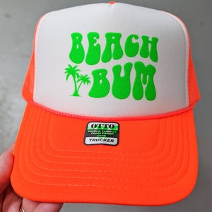 Beach Bum Neon Foam Trucker Hat
