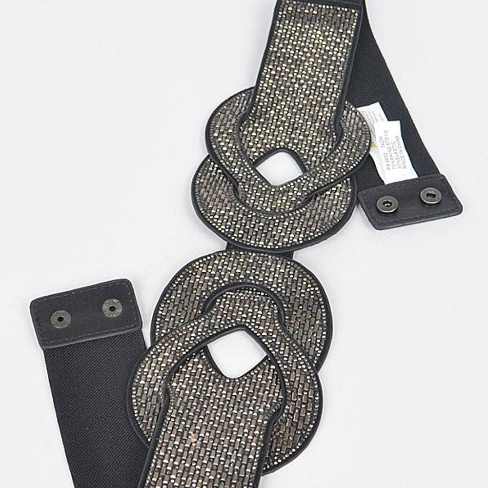 MULTI RHINESTONE ELASTIC BELT