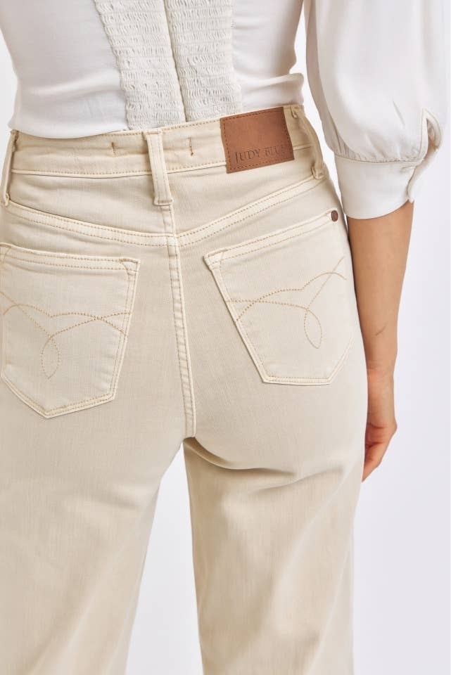 JUDY BLUE High Waisted Garment Dyed Destroy 90's Straight