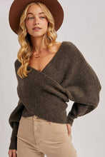 Load image into Gallery viewer, CROSSOVER RIBBED PULLOVER
