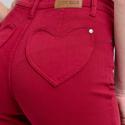 JUDY BLUE Heart Shaped Back Pockets High Waisted 90's Straight