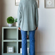 Ribbed Shacket w/Front Pockets