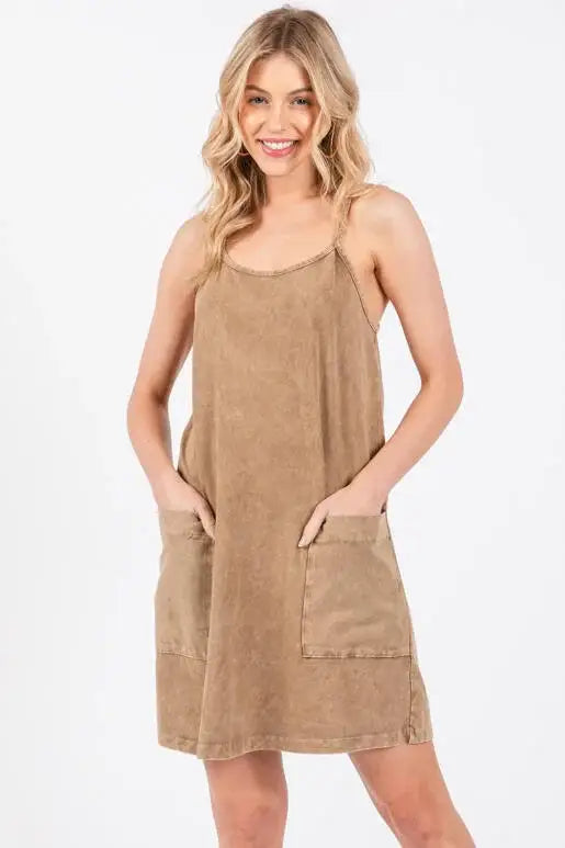 Garment Dye Cami Dress - D40854P