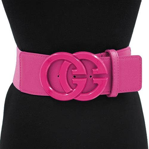 DOUBLE CIRCLE COLOR BUCKLE BELT