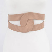 Faux Leather Elastic Belt