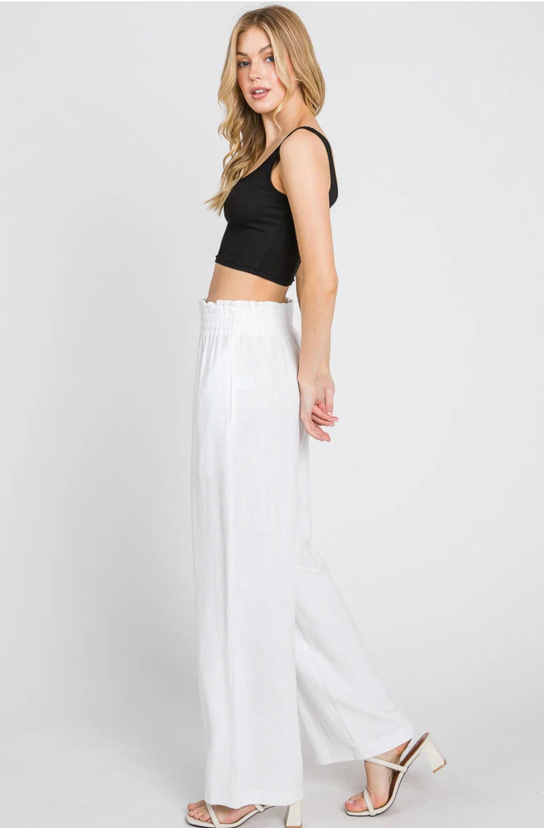 Linen White Pants