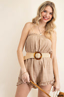 Strapless Ruffled Romper
