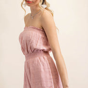 Strapless Ruffled Romper