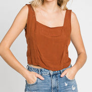 Squared Neck Sleeveless Top