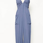 Deep V-Neck Jogger Style Jumpsuit