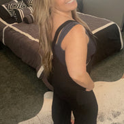 Pocketed Ribbed Jumpsuit