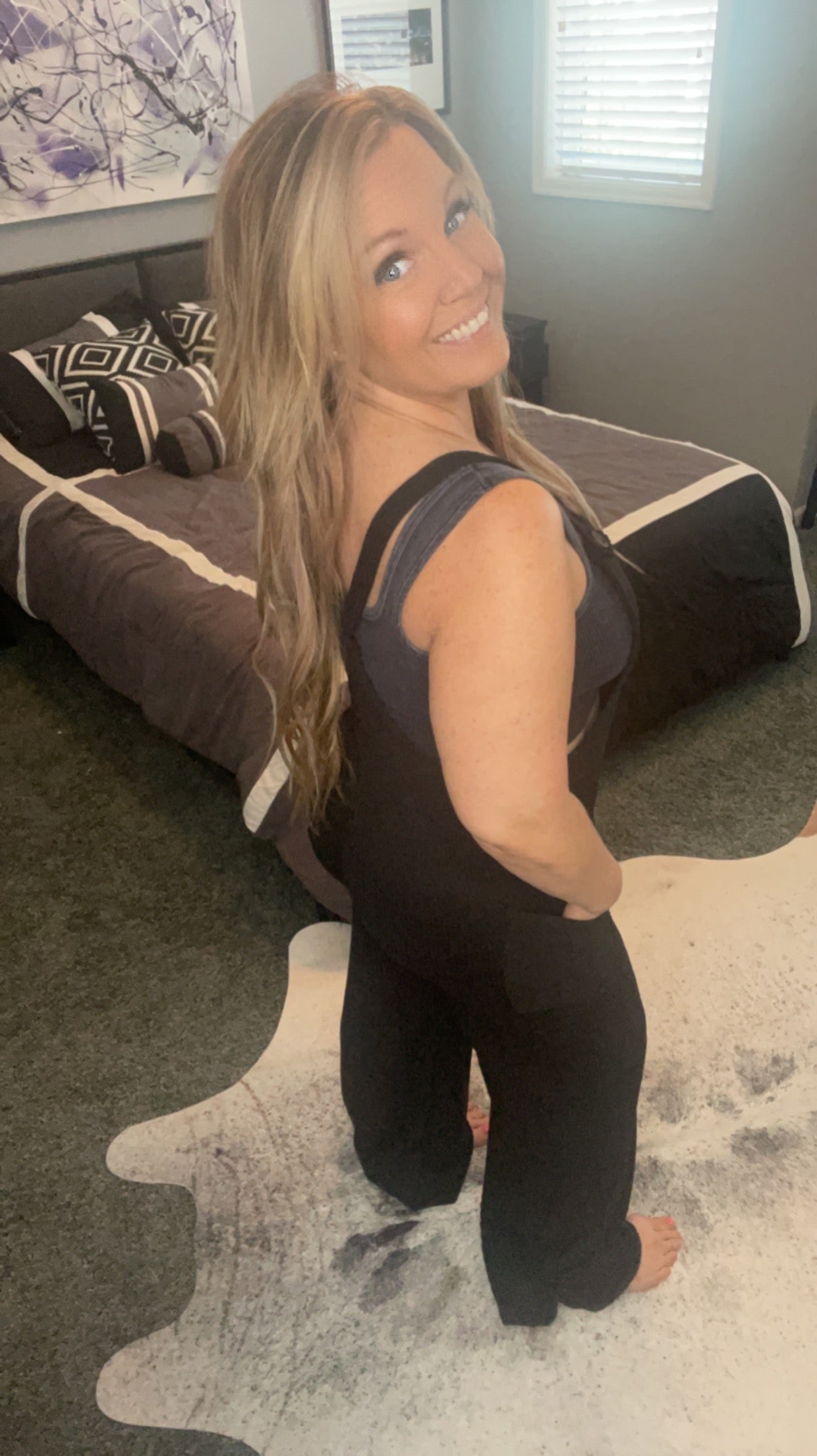 Pocketed Ribbed Jumpsuit
