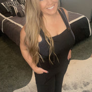 Pocketed Ribbed Jumpsuit