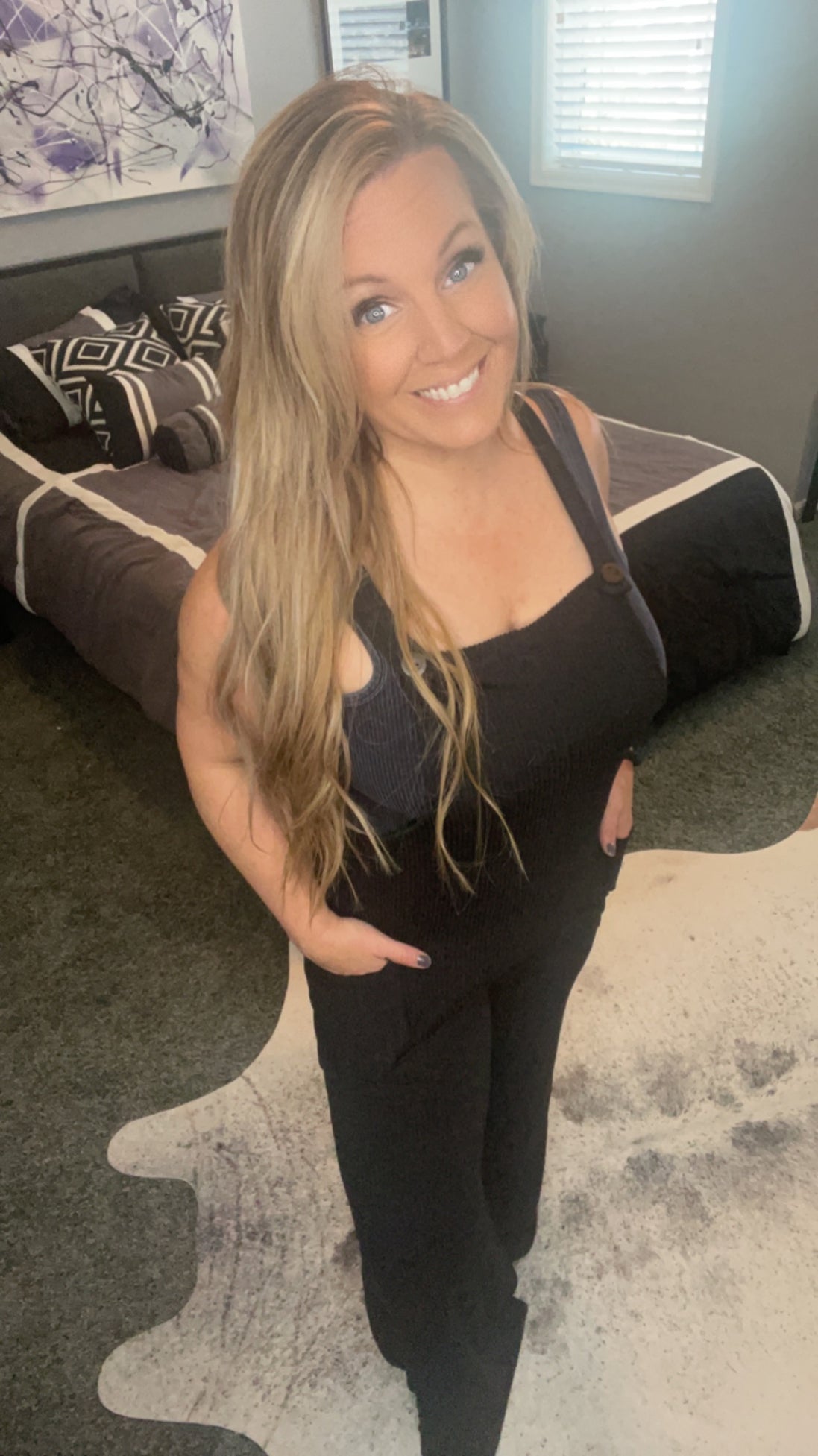 Pocketed Ribbed Jumpsuit