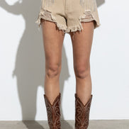 Rhinestone Denim Shorts (Available in 3 Colors)