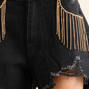 Rhinestone Denim Shorts (Available in 3 Colors)