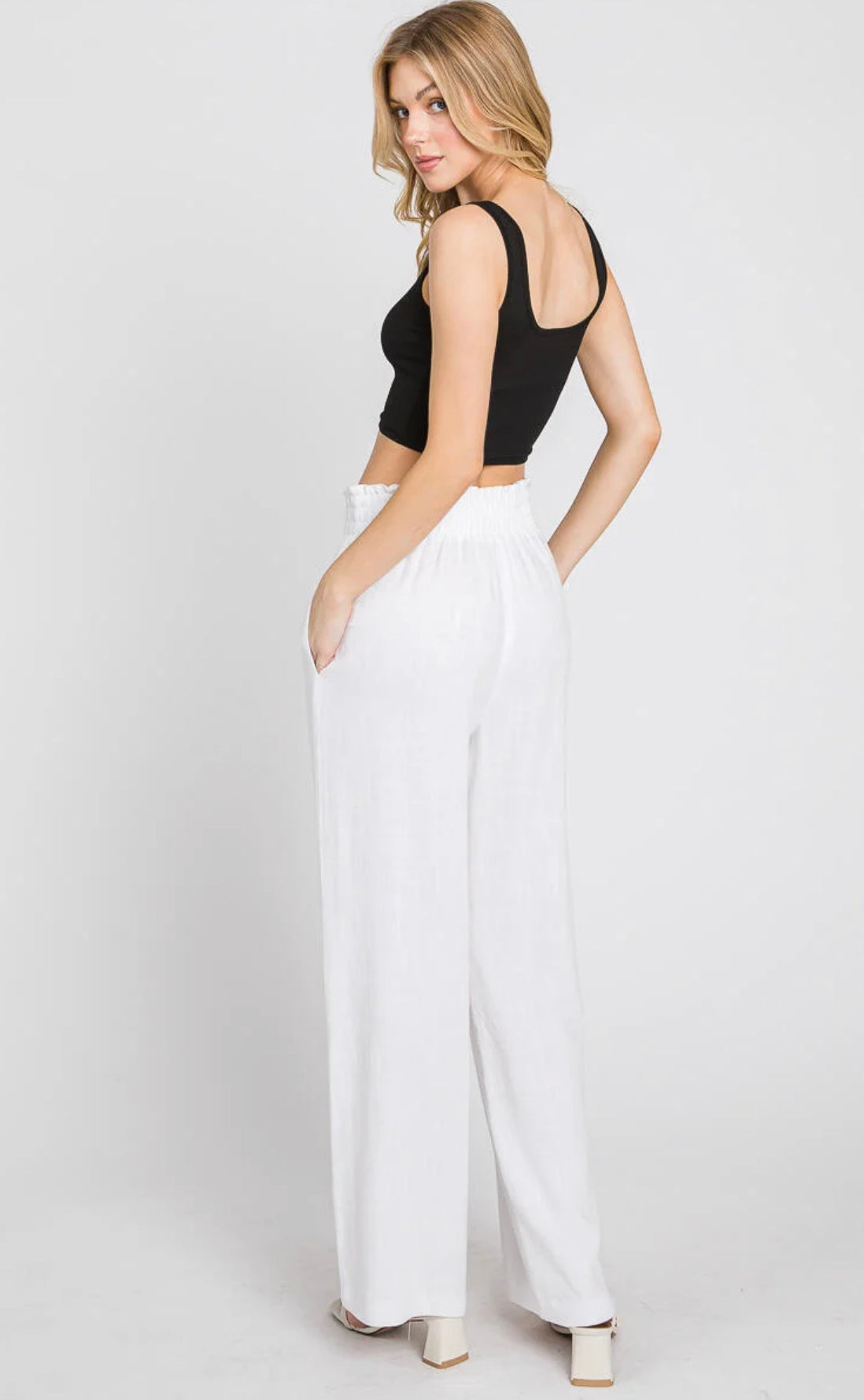 Linen White Pants