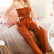 Smocked Cut-Out Jumper