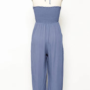 Deep V-Neck Jogger Style Jumpsuit