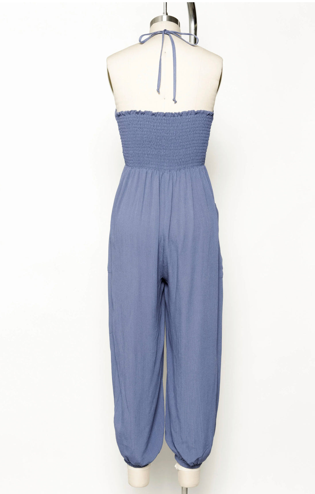 Deep V-Neck Jogger Style Jumpsuit