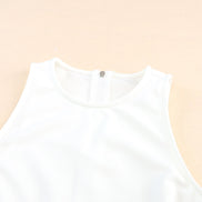 White crop with bling fringe