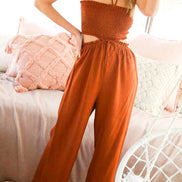 Smocked Cut-Out Jumper