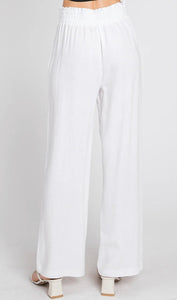 Linen White Pants