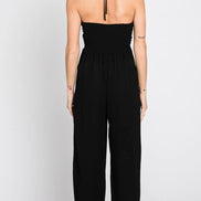 Deep V-Neck Jogger Style Jumpsuit