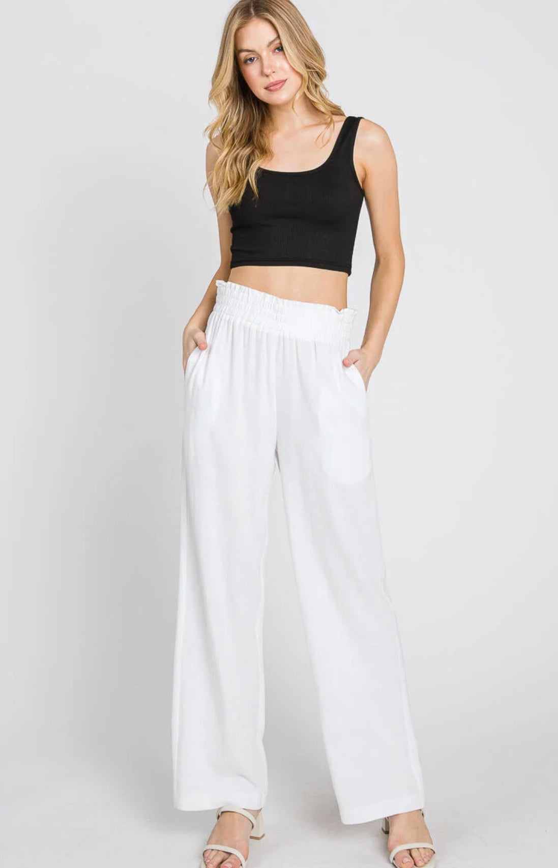 Linen White Pants