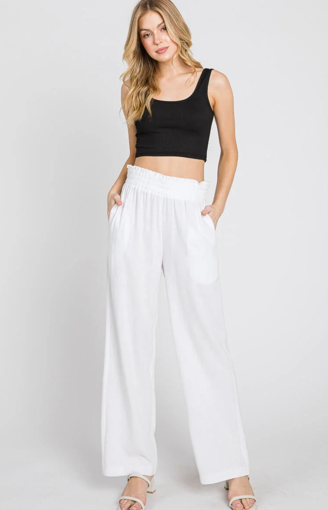 Linen White Pants