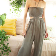 Smocked Cut-Out Jumper