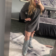 Henley Collar Shirt Dress