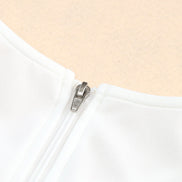 White crop with bling fringe