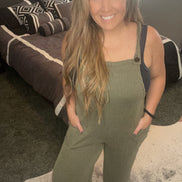 Pocketed Ribbed Jumpsuit