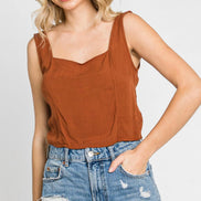 Squared Neck Sleeveless Top