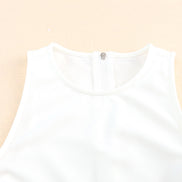 White crop with bling fringe