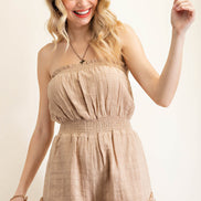 Strapless Ruffled Romper