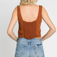 Squared Neck Sleeveless Top