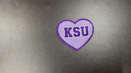 KSU Heart Chenille & Embroidered Small Patch