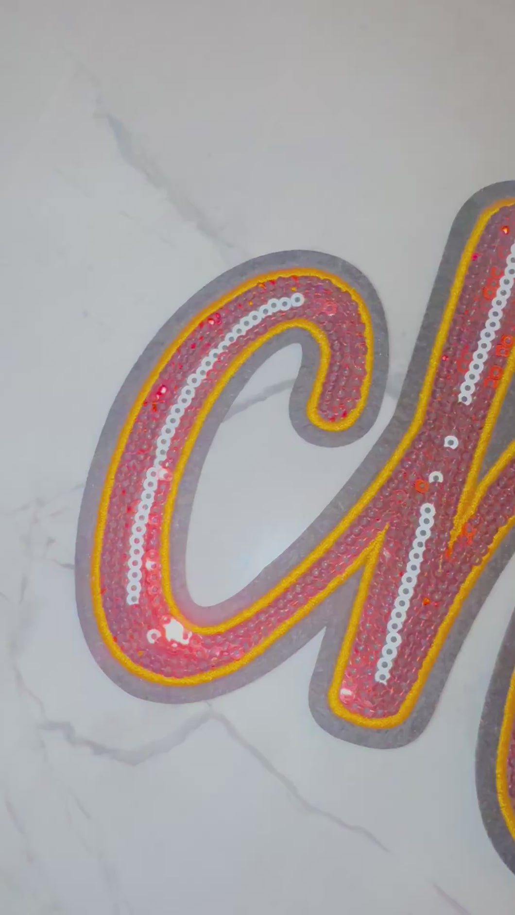 Sequin Chiefs Fancy Large Patch